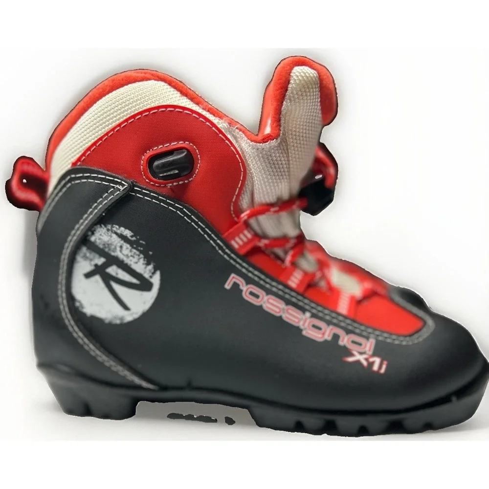 Rossignol X1 JR Cross Country Ski Boots EU 33 NNN Nordic Youth Red Black EUC